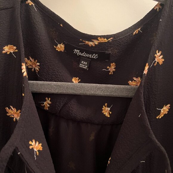 Madewell Tie-Waist Mini Dress in French Daisies - Picture 3 of 4